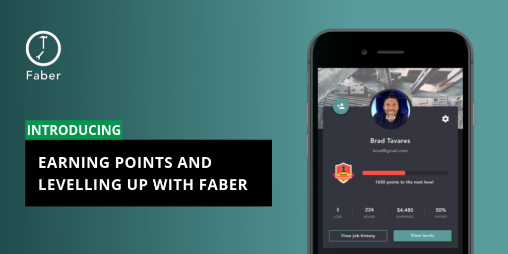 Earning Points and Levelling Up with Faber